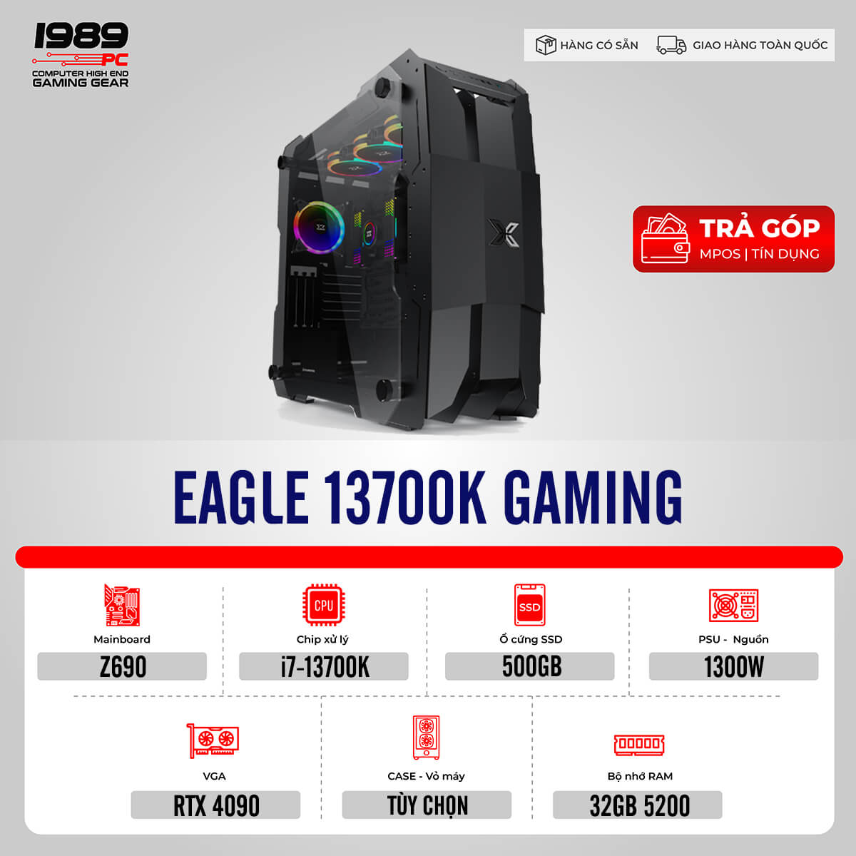 Bộ PC EAGLE 13700K GAMING