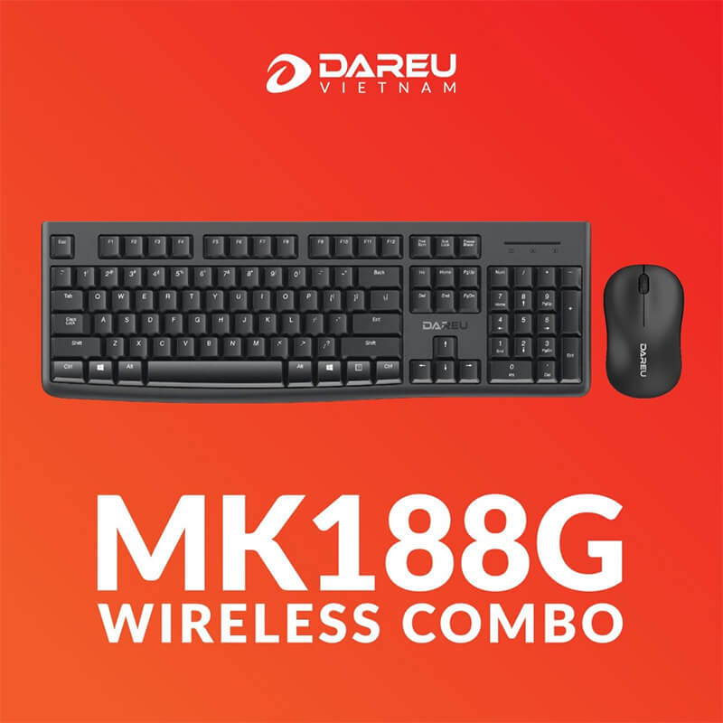 Bộ bàn phím chuột không dây DAREU MK188G