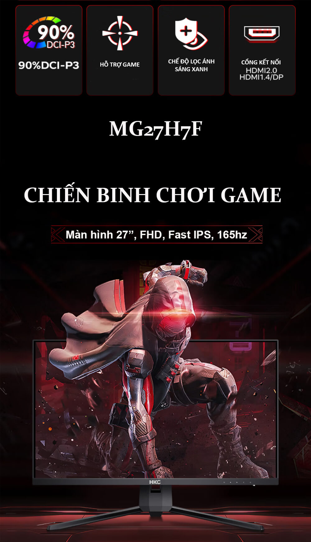 Màn Hình Gaming HKC MG27H7F