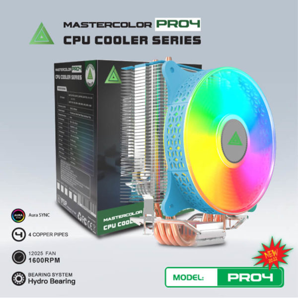 Tản nhiệt CPU VSP MASTERCOLOR PRO-4 (Blue) - Hình ảnh 2