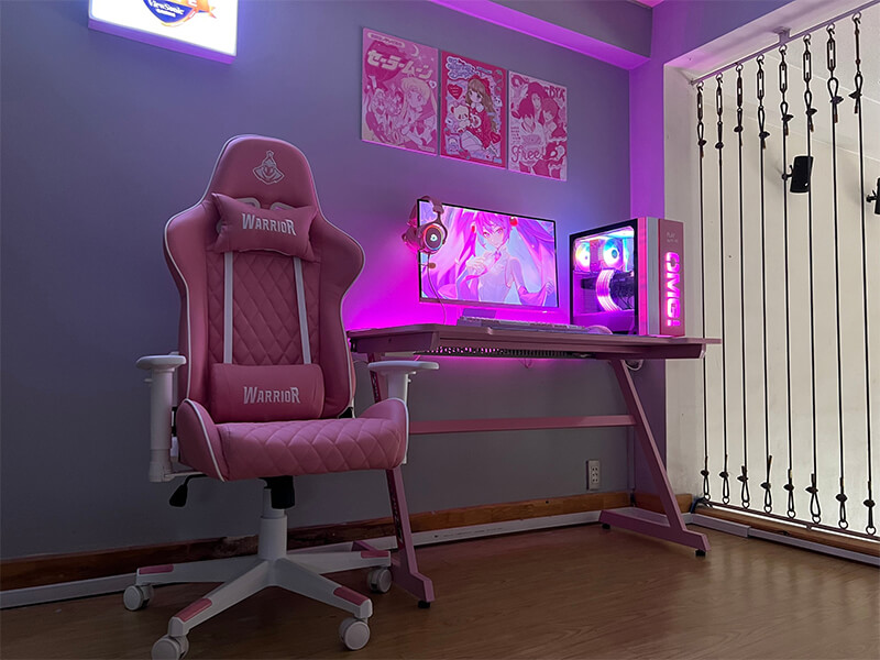 Ghế gaming màu hồng