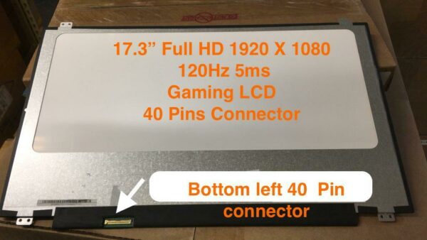 Màn Hình 17.3″ Led Slim 40p Fhd (120hz) =Có Viền= *Socket Trái* -linhkienlaptopbaoloc
