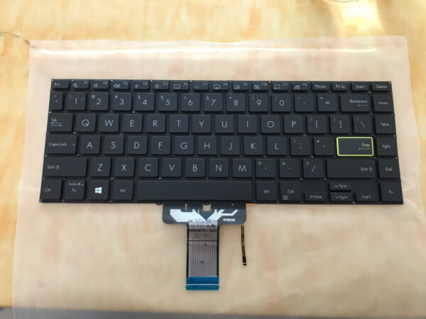 Bàn phím laptop Asus Flip 14 TM420 TM420UA TM420IA ĐEN (ENTER VIỀN VÀNG) *KO NÚT NGUỒN* -linhkienlaptopbaoloc
