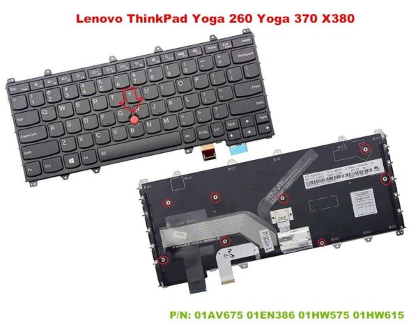 Bàn phím laptop Lenovo ThinkPad Yoga 260 (Type 20FD 20FE), Yoga 370, Thinkpad X380 Yoga (CÓ ĐÈN, BH 6TH) -linhkienlaptopbaoloc