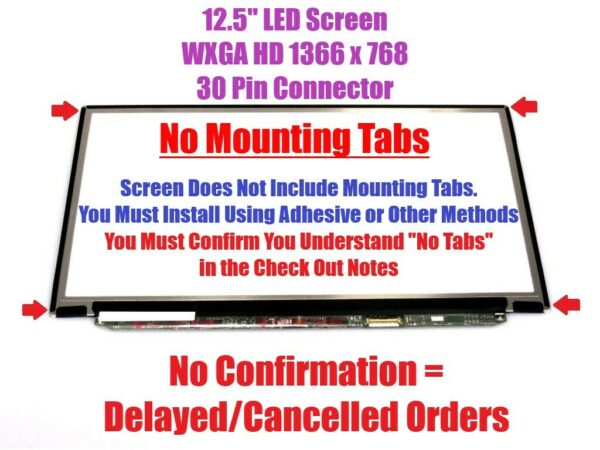 Màn hình Lenovo Thinkpad X240 X250 X260 – 12.5″ Led slim HD =BOARD DÀI= (KO PÁT,30PIN) -linhkienlaptopbaoloc