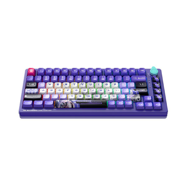 Bàn phím Machenike K600T-B82 White Purple Tri-Mode RGB - Hình ảnh 3
