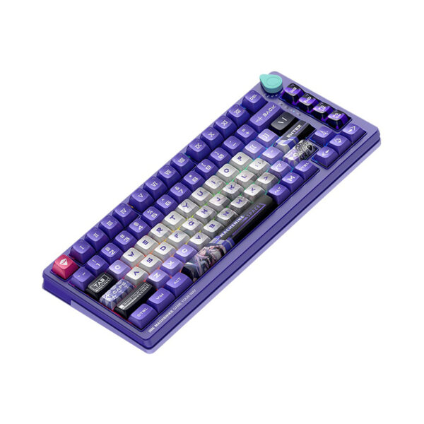 Bàn phím Machenike K600T-B82 White Purple Tri-Mode RGB - Hình ảnh 4