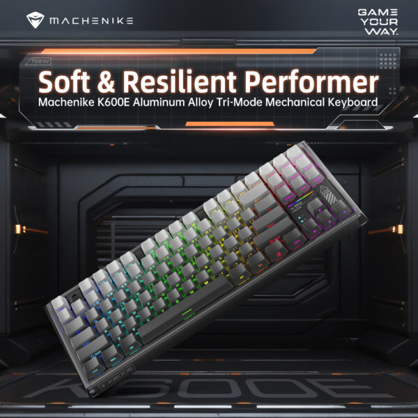 Bàn phím Machenike K600E-B87W Tri-mode RGB - Hình ảnh 2