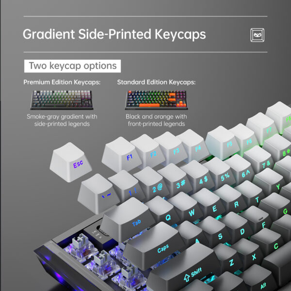 Bàn phím Machenike K600E-B87W Tri-mode RGB - Hình ảnh 4