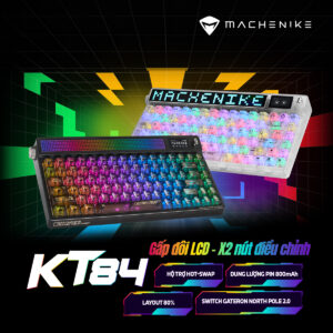 Bàn phím Machenike KT84-B84W Smart Screen Tri-mode