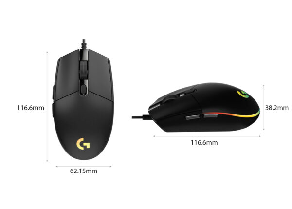 Chuột game Logitech G102 Gen2 Black (USB/RGB/Đen) - Hình ảnh 3