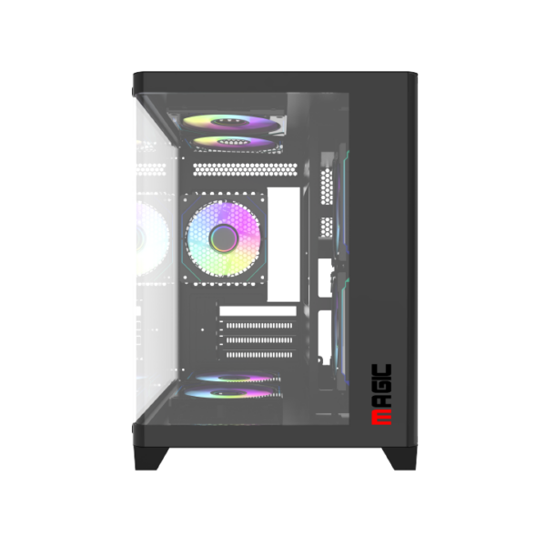 CASE MAGIC GM-02 CURVED BLACK (M-ATX) - Vỏ máy tính