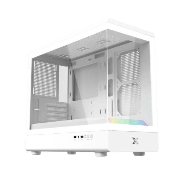 Vỏ Case Máy Tính XIGMATEK - PURA ML ARCTIC - PREMIUM GAMING M-ATX, ARGB LIGHTING BAR